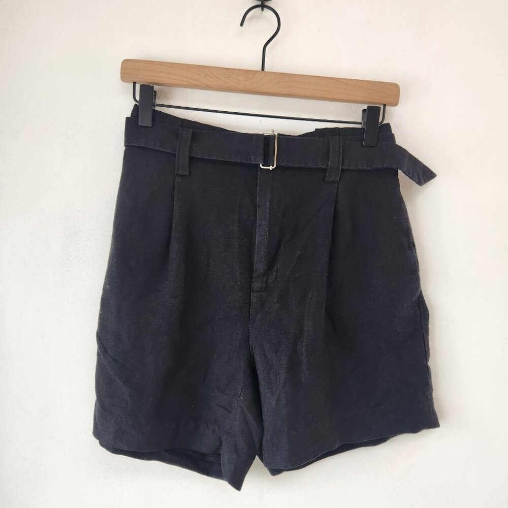 Calvin Klein Black Flowy Shorts Paperback Waist Beachy Lagenlook Women's 6